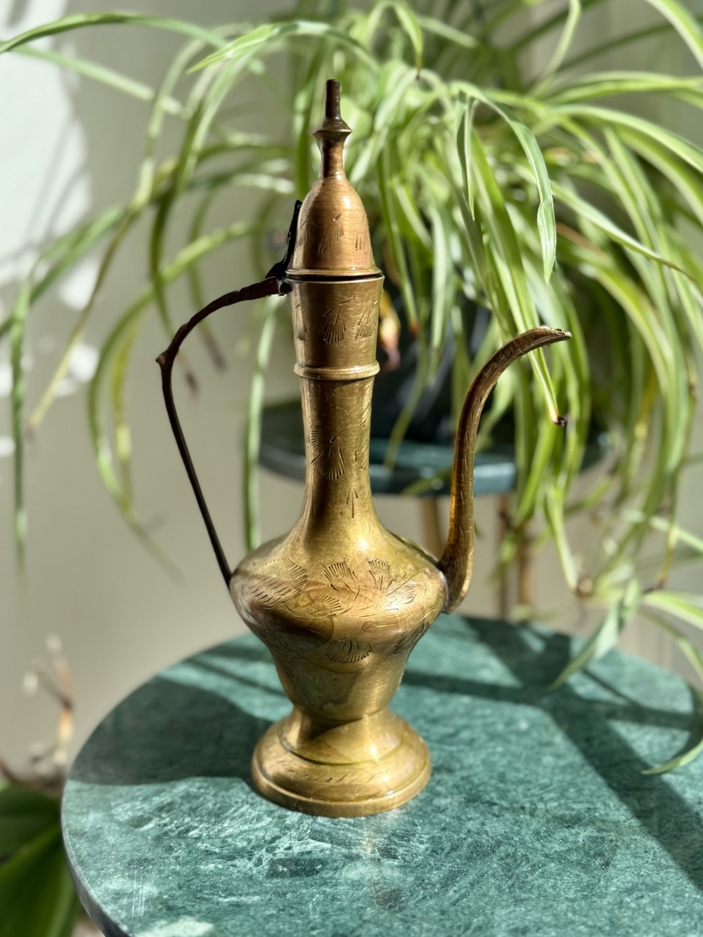 Vintage Brass Decorative Ewer Pitcher